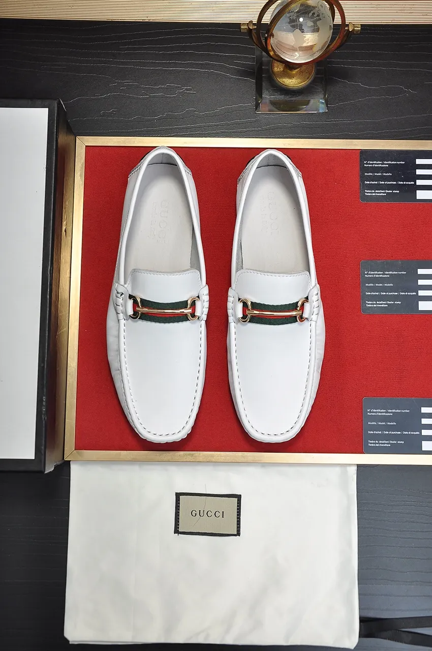 Men's Men's Shoes 💰400💶[Gucci] New 🍀Gucci* - top version Gucci Peas Shoes! Made of imported original cowhide, the first layer of single leather is comfortable and lining! Original wear-resistant rubber outsole! High quality products! Code number 38-44!